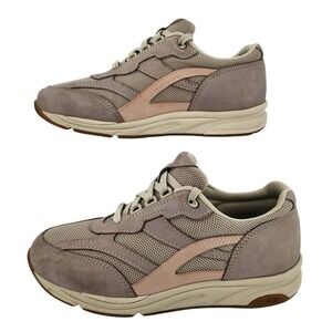 SAS Tour Mesh Sneakers Women 9.5W Taupe/Pink Walking Shoes Comfort USA  -READ